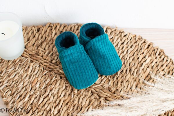 Chaussons souples en velours