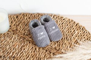 Chaussons souples en velours