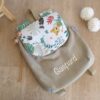 Sac à Dos personnalisé prénom Velours côtelé beige et imprimé Animaux