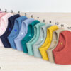 Bavoir bébé personnalisé tissu double uni - plusieurs coloris
