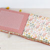Album photo tissu pour bébé personnalisable - velours terracotta - imprimé fleuri