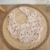 Bavoir bébé fleurs tissu coton fleuri bohème et éponge bambou