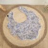 Bavoir bébé fleurs tissu coton fleuri et éponge bambou