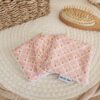Lingettes lavables avec pochon de rangement Velours côtelé rose et imprimé fleuri