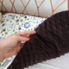 Topponcino bébé tissu animaux, minky marron
