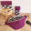 20260223_151412 Sac Banane personnalisable Velours côtelé aubergine et imprimé fleuri
