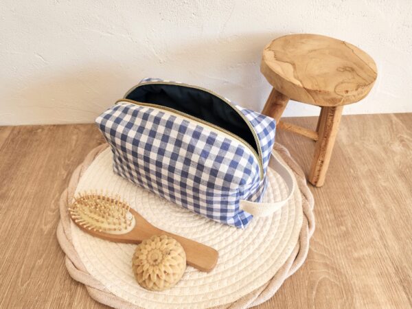 20260407_160647 Trousse de toilette personnalisable Tissu coton vichy