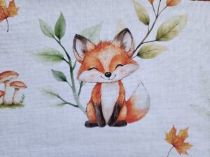 Album photo bébé tissu personnalisé - velours terracotta & imprimé renards