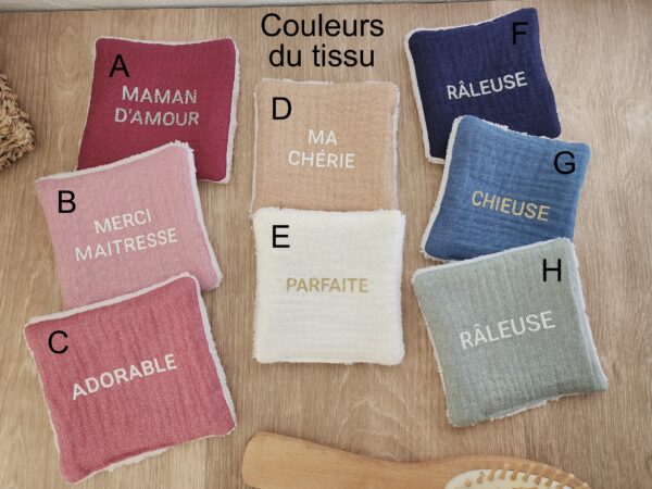 Lingettes lavables personnalisées - Double gaze pailletée
