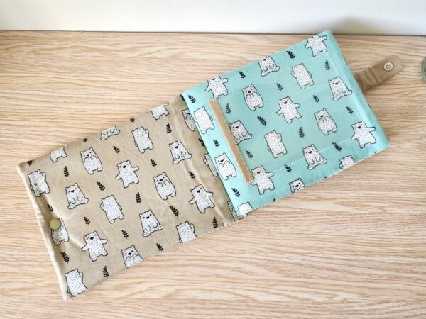 20260529_093908 Album photo bébé tissu personnalisé - velours beige & imprimé oursons