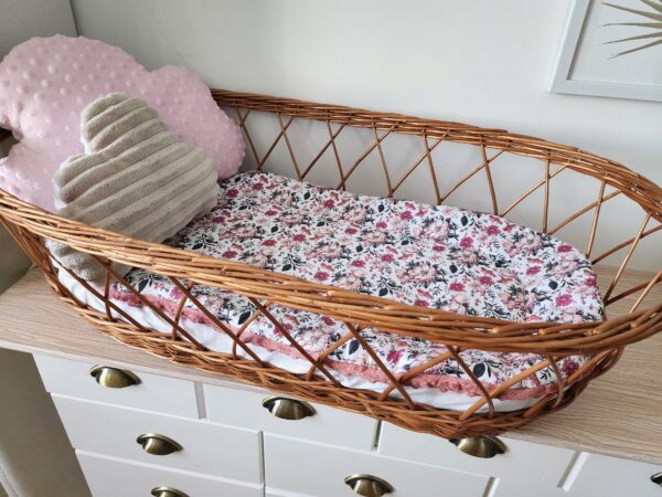 20260529_095017 Topponcino bébé tissu fleuris, minky rose