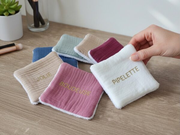 lingettes lavables personnalisées