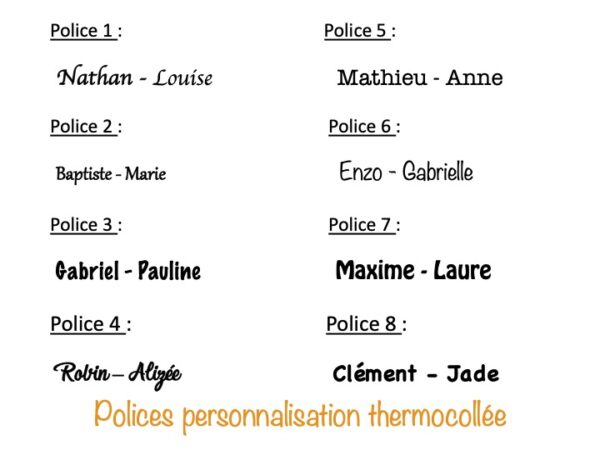 Polices Prénoms thermo Album photo bébé tissu personnalisé - velours bleu & imprimé fleuri